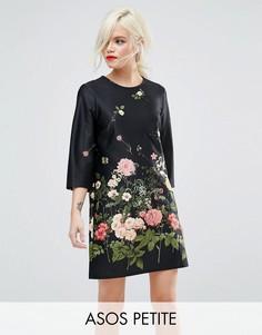 Свободное платье с цветочным принтом ASOS PETITE - Мульти