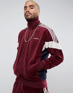 Красная велюровая спортивная куртка adidas Originals CLR84 BS4669 - Красный