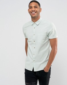 Синяя фактурная рубашка классического кроя ASOS - Синий