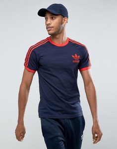 Синяя футболка adidas Originals California BQ1878 - Синий