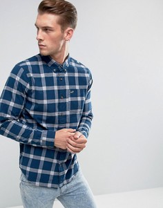 Темно-синяя облегающая рубашка в клетку Hollister - Темно-синий