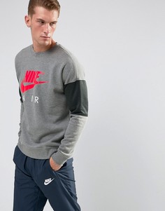 Серый свитшот с круглым вырезом Nike Air 861622-091 - Серый