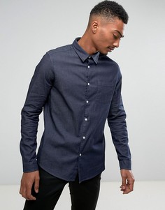 Эластичная джинсовая рубашка Burton Menswear - Синий