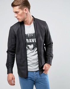 Кожаная куртка на молнии Diesel L-Dread - Черный