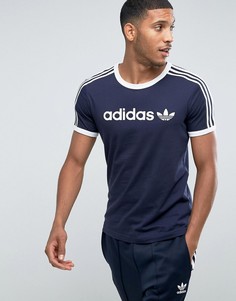 Темно-синяя футболка adidas Originals Adicolor Linear BQ7559 - Темно-синий