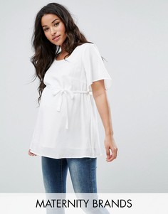 Топ с короткими рукавами Mamalicious - Белый Mama.Licious