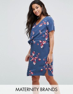 Двухслойное платье с цветочным принтом Mamalicious Nursing - Мульти Mama.Licious