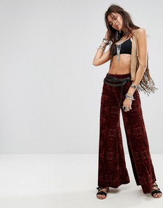 Широкие бархатные брюки Free People Lovin Feeling - Красный