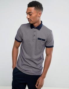 Поло с воротником в рубчик Ted Baker - Фиолетовый