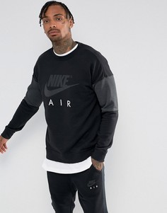 Черный свитшот с круглым вырезом Nike Air 861622-010 - Черный
