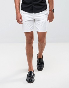 Строгие узкие шорты чиносы Burton Menswear - Белый