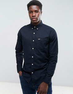 Черная узка оксфордская рубашка Hollister - Черный