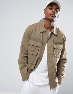 Куртка цвета хаки в стиле милитари ASOS - Зеленый