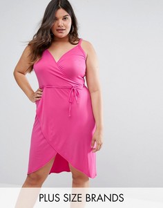 Платье с запахом и принтом Club L Plus - Розовый