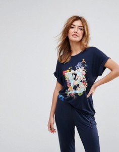 Трикотажный пижамный топ с короткими рукавами B By Ted Baker - Мульти