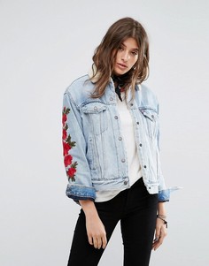 Куртка с вышивкой и воротником и подкладкой из искусственного меха Levis Authentic - Синий Levis®