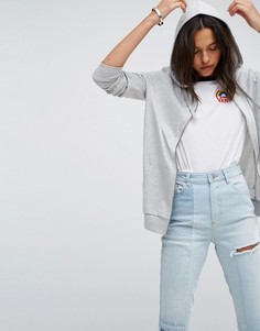 Худи на молнии ASOS - Белый