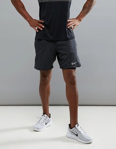 Черные шорты 2 в 1 Nike Running Flex Distance 7 834222-010 - Черный