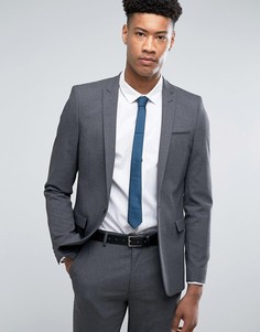Темно-серый зауженный пиджак ASOS TALL - Серый