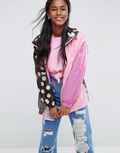 Куртка в горошек с контрастным леопардовым принтом ASOS - Мульти