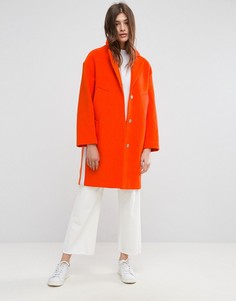 Узкое пальто с лентой ASOS - Оранжевый