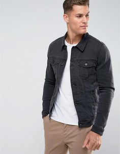 Черная узкая джинсовая куртка ASOS - Черный