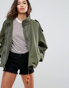 Свободная куртка в стиле милитари Maison Scotch - Зеленый