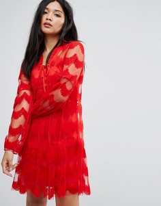 Кружевное платье Boohoo - Красный