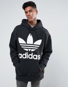 Худи свободного кроя черного цвета adidas Originals BR5078 - Черный