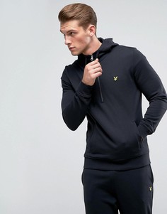 Худи черного цвета с молнией 1/2 Lyle &amp; Scott - Черный