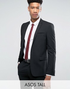 Черный приталенный пиджак ASOS TALL - Черный