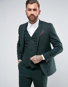 Зеленый пиджак зауженного кроя ASOS - Зеленый