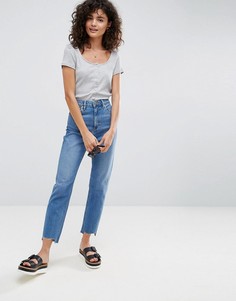 Джинсы слим в винтажном стиле с завышенной талией ASOS FARLEIGH - Синий