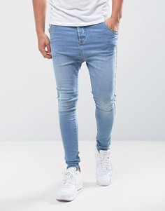 Джинсы скинни с заниженным шаговым швом SikSilk - Синий