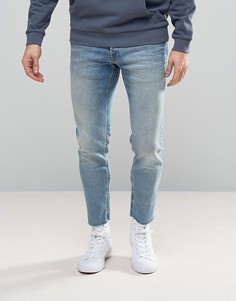 Узкие джинсы с необработанными краями Jack &amp; Jones Intelligence - Синий