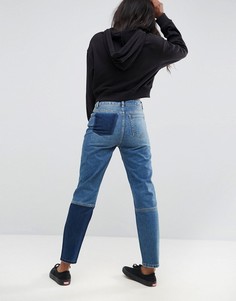 Джинсы в винтажном стиле с принтом ASOS ORIGINAL - Синий
