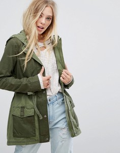 Парка в стиле милитари Hollister - Зеленый