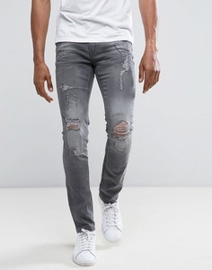 Серые рваные джинсы скинни Blend Cirrus - Серый