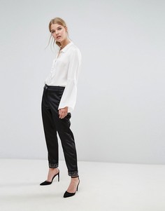 Укороченные брюки скинни с принтом Ted Baker - Черный