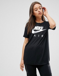 Длинная футболка с логотипом Nike Air - Черный