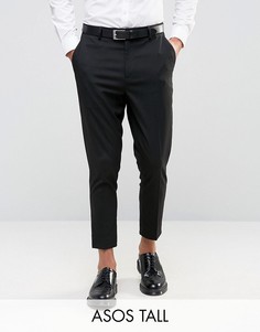 Черные суженные книзу строгие брюки ASOS TALL - Черный