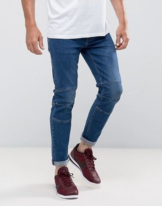 Зауженные синие джинсы в байкерском стиле ASOS - Синий