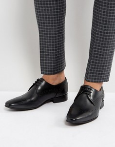 Черные кожаные броги Hudson London - Черный