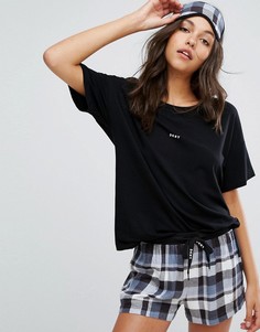 Пижама с шортами в клетку DKNY - Черный