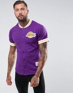 Сетчатая футболка Mitchell &amp; Ness NBA L.A Lakers - Фиолетовый