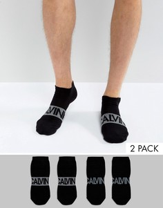 2 пары низких носков с логотипом Calvin Klein - Черный