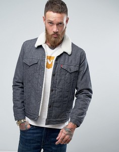 Серая куртка с подкладкой из искусственного меха Levis Type 3 - Серый Levis®