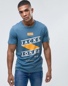 Футболка с логотипом Jack & Jones - Синий