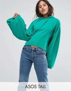 Худи с пышными рукавами ASOS TALL - Зеленый
