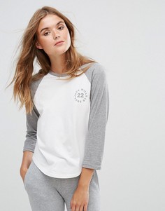 Футболка с рукавами реглан и принтом на груди Jack Wills - Белый